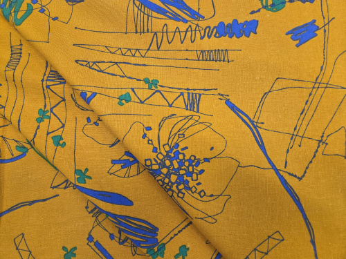 Ткань лен98% эл2% Корея фото 3